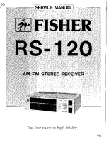 Fisher RS-120 - Service Manual 